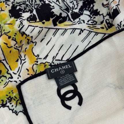 CHANEL 26S SCARF 135 IN SILK AND CASHMERE 509469