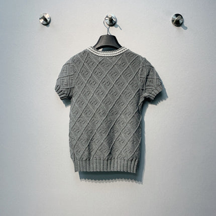 FENDI 26S SHORT SLEEVE KNIT TOP 044