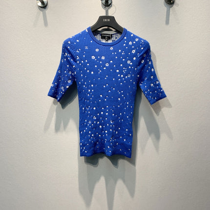 CHANEL 26S SHORT-SLEEVE KNIT TOP 1388