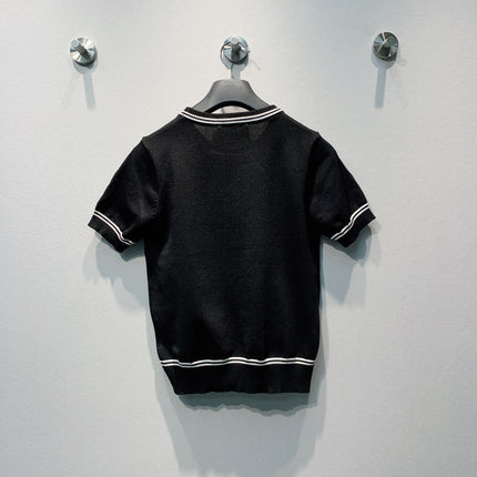 PRADA 26S SHORT-SLEEVE CREW-NECK KNIT TOP 1174