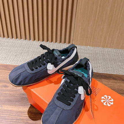 JACQUEMUS 26S SNEAKERS IN BLUE GRAY SUEDE & FABRIC