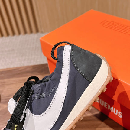 JACQUEMUS 26S SNEAKERS IN BLUE GRAY SUEDE & FABRIC