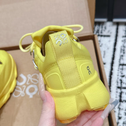 LOEWE 26S LOW TOP SNEAKERS 45MM IN YELLOW FABRIC WITH RUBBER SILVER HARDWARE