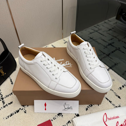 CHRISTIAN LOUBOUTIN 26S SNEAKERS IN WHITE CALFSKIN