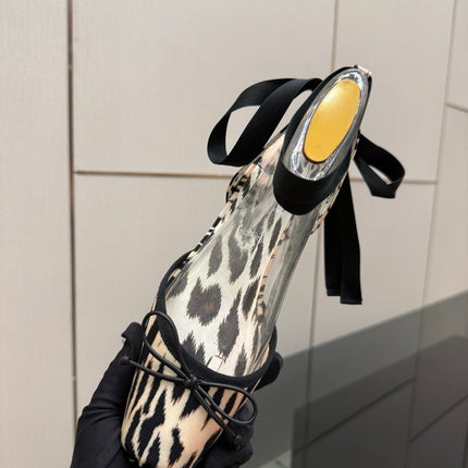 CHRISTIAN LOUBOUTIN 26S FLAT SHOES IN BLACK MIX BEIGE SATIN