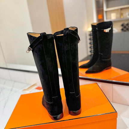 HM 26S JUMPING BOOTS IN BLACK SUEDE