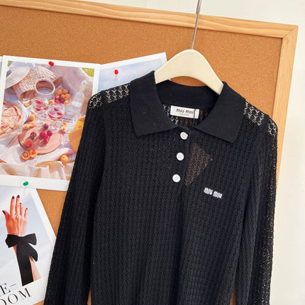 MIUMIU 26S LONG-SLEEVE POLO SHIRT 1254