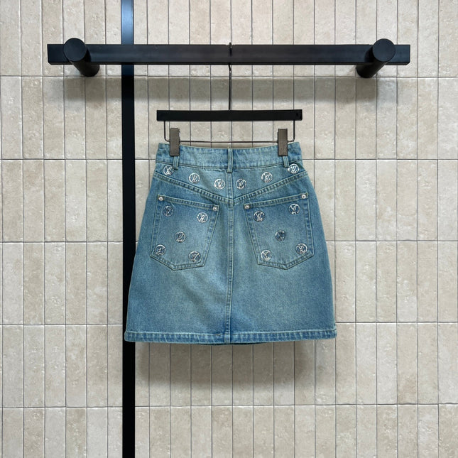 LV 25S DENIM MINI SKIRT 2877