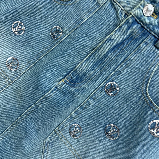 LV 25S DENIM MINI SKIRT 2877