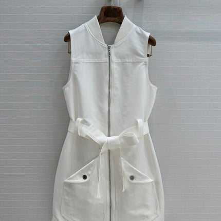 HERMES SLEEVELESS ZIPPER DRESS 276155