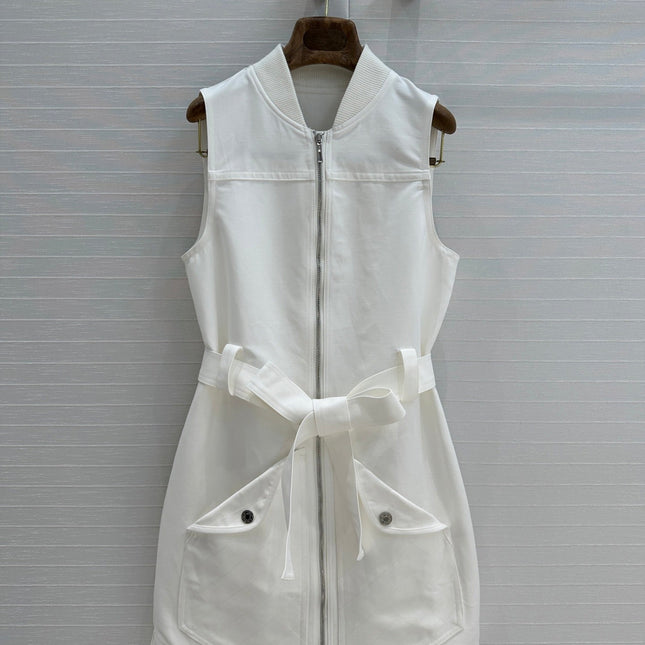 HERMES SLEEVELESS ZIPPER DRESS 276155