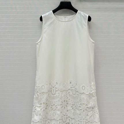 VALENTINO WHITE SLEEVELESS MINI DRESS 276151