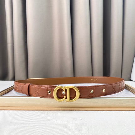 DIOR 25S BELT 30 MM IN BROWN CALFSKIN 564809