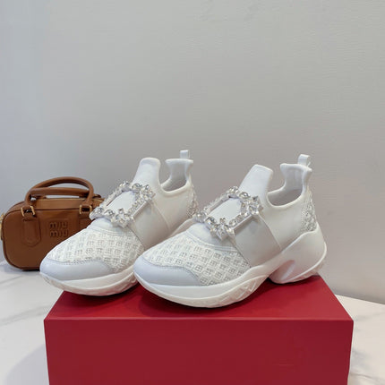 VIV' RUN SNEAKERS IN WHITE TECHNICAL FABRICS TRASS BUCKLE