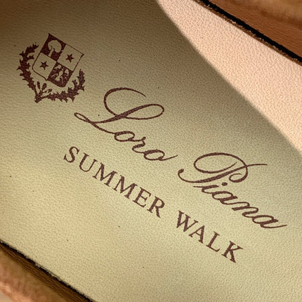 LP LOAFERS 25S IN BROWN CASHMERE WITH SILVER HARDWARE