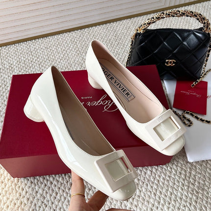 U LOOK BALLERINAS IN WHITE GLOSSY CALFSKIN