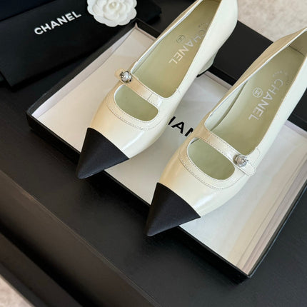 Double C WOMEN'S SHOES SPIRIT TOE White Lambskin