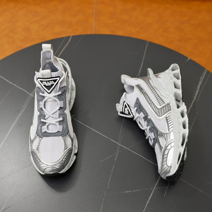 PRA RUNNING SHOES BLADE IN SILVER BREATHABLE MESH