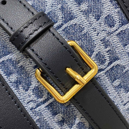 GROOVE 20 BAG IN DENIM BLUE OBLIQUE MONOGRAM JACQUARD