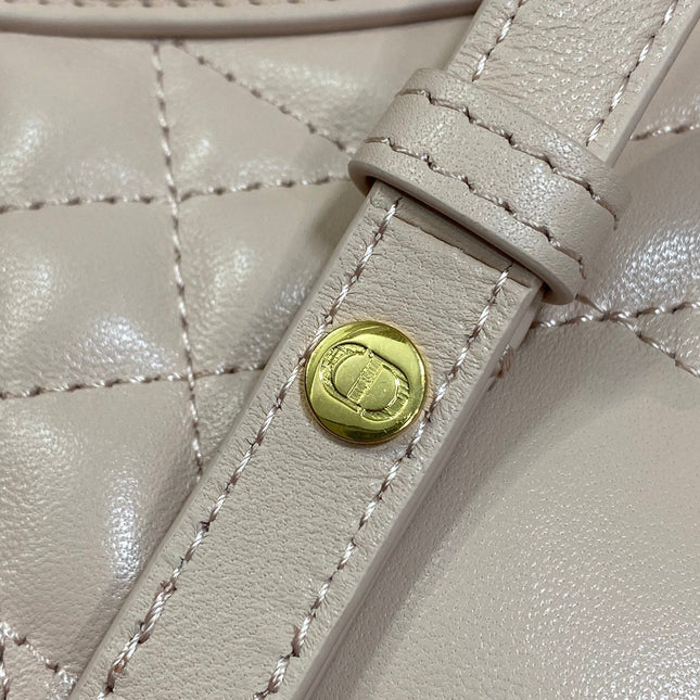 SMALL 20 CARO BACKPACK IN PEACH PINK MACROCANNAGE LAMBSKIN