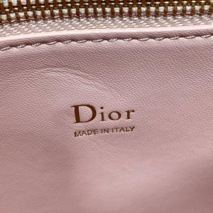 DIOR 26S CIGALE BAG 28 IN LIGHT PINK SMOOTH CALFSKIN GOLD HARDWARE