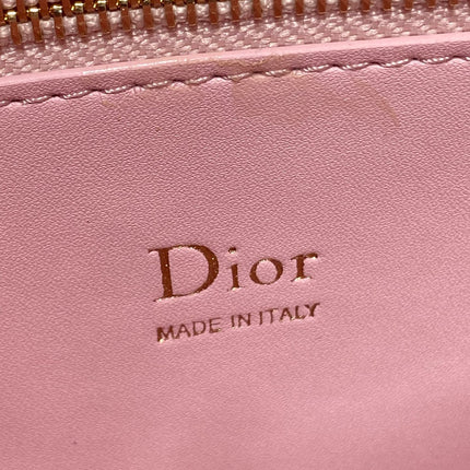 DIOR 26S CIGALE BAG 28 IN LIGHT PINK CROCODILE-EMBOSSED CALFSKIN GOLD HARDWARE