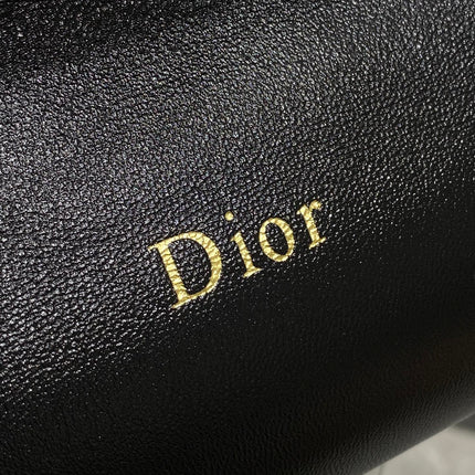 DIOR 26S BUCKET BAG 27 IN BLACK CALFSKIN GOLD HARDWARE