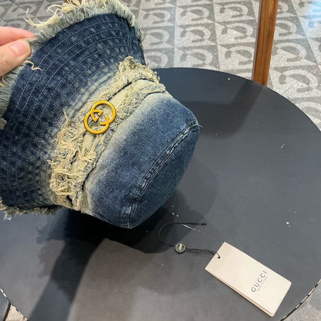 BUCKET HAT IN AEGEAN BLUE DENIM 346893