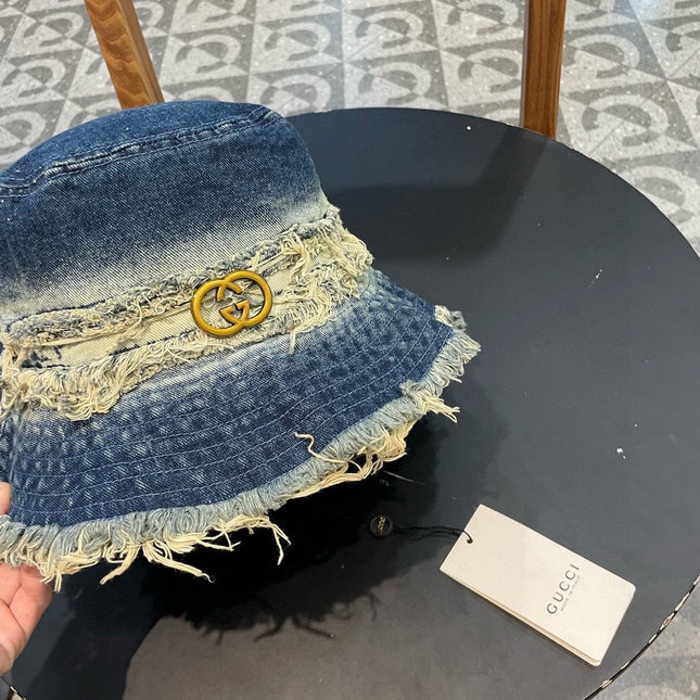 BUCKET HAT IN AEGEAN BLUE DENIM 346893