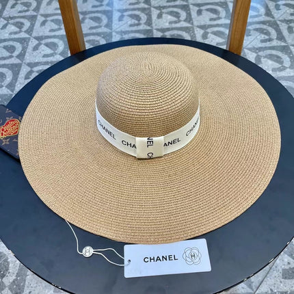 WIDE BRIM STRAW HAT BROWN 672708