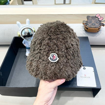 BUCKET HAT IN MOCHA BROWN FLEECE 435039
