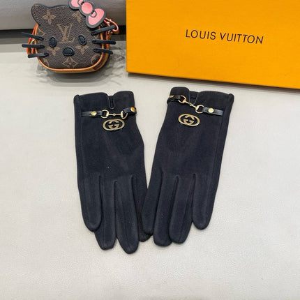 GLOVES IN BLACK CASHMERE 460077