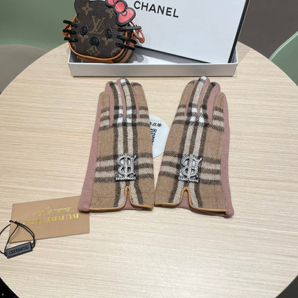 GLOVES IN TAN BROWN WOOL 463814