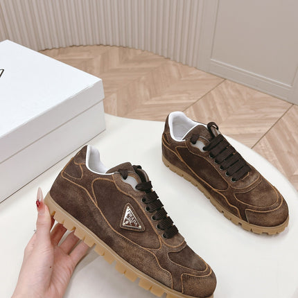 PRA FADED SUEDE SNEAKERS CHOCOLATE