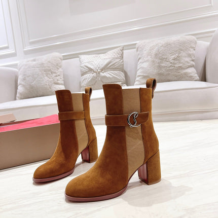 CL ANKLE BOOTS 70MM IN BROWN SUEDE