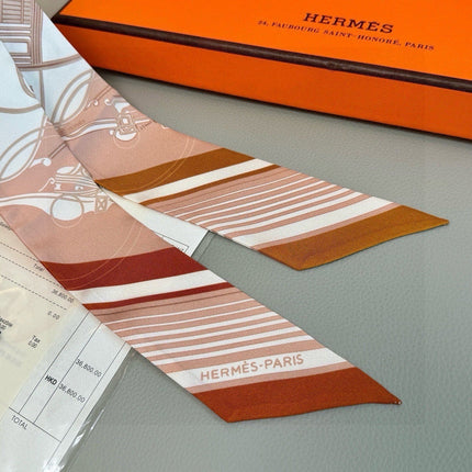 HERMES 26S TWILLY SCARF 86 IN SILK 502594