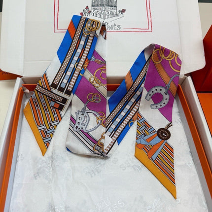 HERMES 26S TWILLY SCARF 86 IN SILK 498652