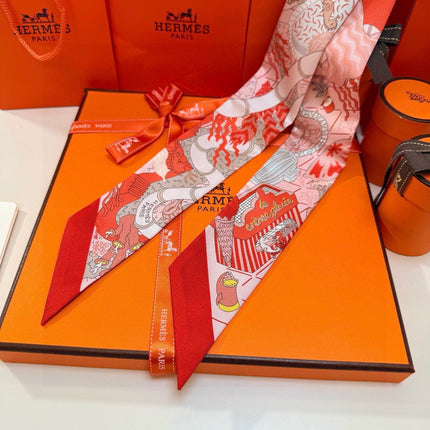 HERMES 26S TWILLY SCARF 86 IN SILK 492603
