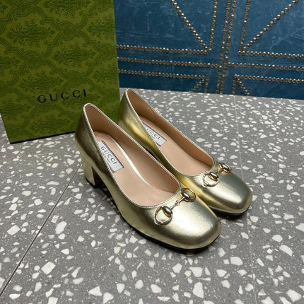 HIGH PUMP 55MM IN GOLDEN SHEEPSKIN