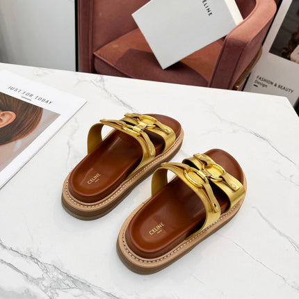 TIPPI SANDAL IN GOLD CALFSKIN