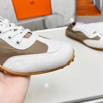 SKATEBOARD SHOES BROWN MIX WHITE SUEDE