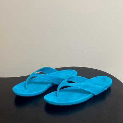 LP 26S THONG SANDALS IN BLUE SUEDE
