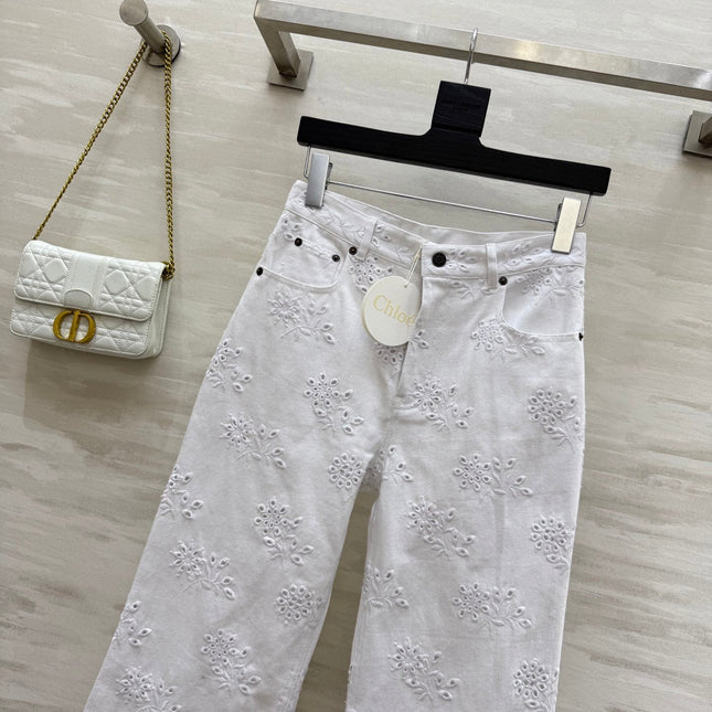 CHLOE 25S WHITE PANTS STYLE 002