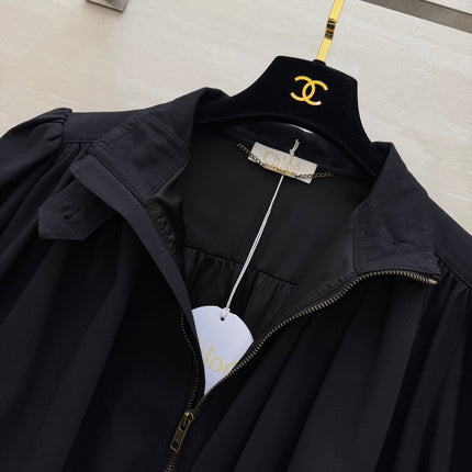 CHLOE BOULE JACKET IN BLACK COTTON