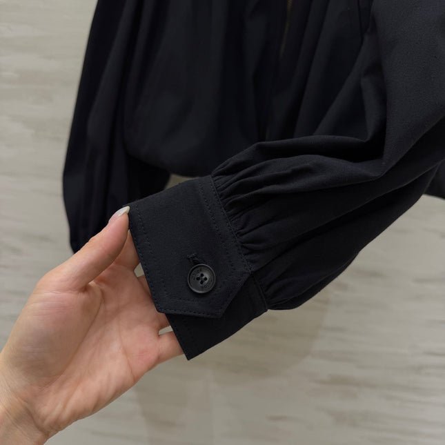 CHLOE BOULE JACKET IN BLACK COTTON