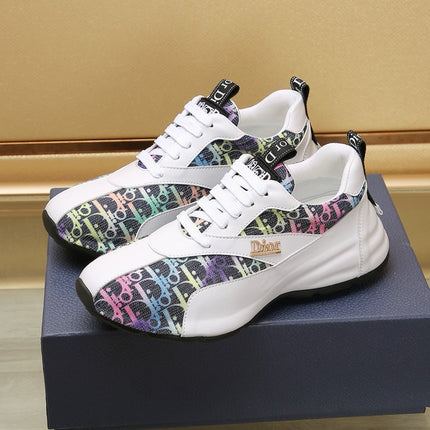 CD LINE SNEAKER WHITE AND RAINBOW CALFSKIN