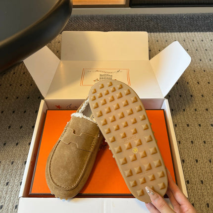 HM 26S DESTIN LOAFERS IN LIGHT BROWN SUEDE