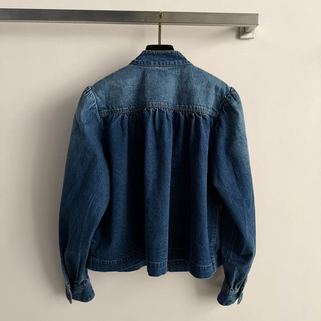 CHLOE JACKET PUFFED SLEEVES IN DENIM