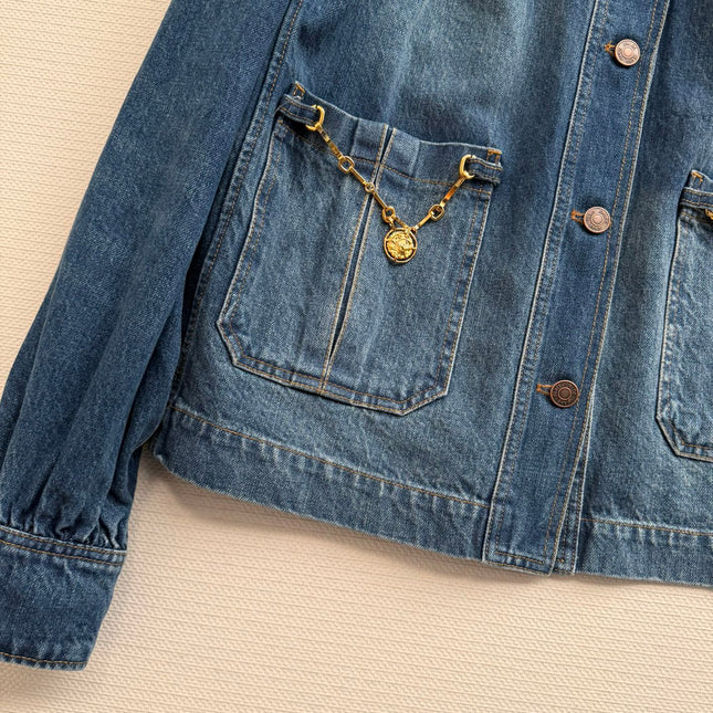 CHLOE JACKET PUFFED SLEEVES IN DENIM