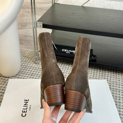 ANKLE BOOTS 45 MM IN MOCHA BROWN SUEDE